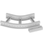 UNEX - 67 Flachbogen 45° halogenfrei grau RAL7035 85x300 R300 U48X