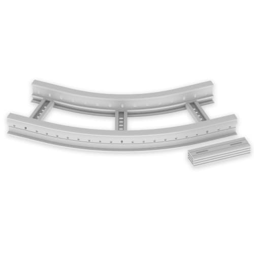 UNEX - 67 Flachbogen 45° halogenfrei grau RAL7035 85x300 R600 U48X
