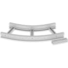 UNEX - 67 Flachbogen 45° halogenfrei grau RAL7035 85x400 R600 U48X