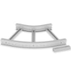 UNEX - 67 Flachbogen 45° halogenfrei grau RAL7035 85x600 R300 U48X
