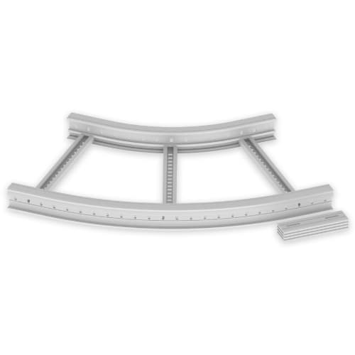 UNEX - 67 Flachbogen 45° halogenfrei grau RAL7035 85x600 R600 U48X