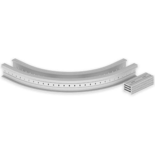 UNEX - 67 Flachbogen 90° halogenfrei grau RAL7035 135x200 R600 U48X