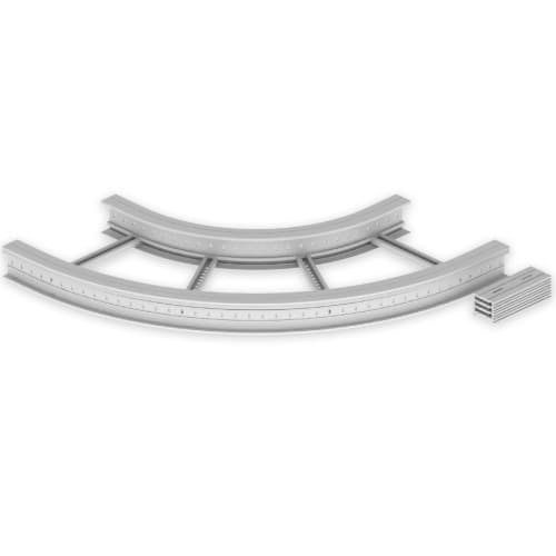 UNEX - 67 Flachbogen 90° halogenfrei grau RAL7035 135x600 R600 U48X