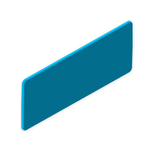 UNEX - 67 Kennzeichnungsschild blau RAL5012 40x100 U48X