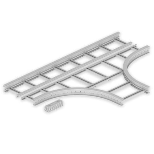 UNEX - 67 T-Abzweiger halogenfrei grau RAL7035 85x500 R600 U48X