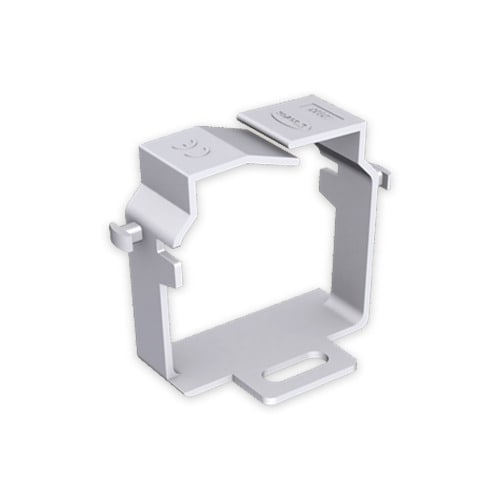 UNEX - 88 Drahthalteklammer halogenfrei grau RAL7035 100x40 U43X