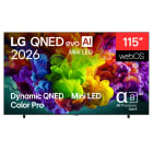 LG - VG! QNED MiniLEDTV Evo 291cm UHD 165Hz T2CS Alpha8Gen3 SmartTV 1000x700/500 F
