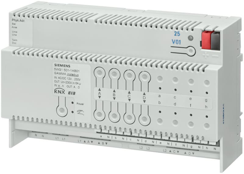 SIEMENS - N 501 Kombi-Jalousieaktor 4x AC230V 6A 8 x Binäreingang