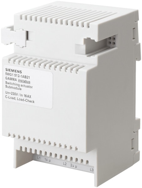 SIEMENS - N 512/21 Schaltaktor-Erweiterung 3x 16AX C-Last Laststrom-Überwachung