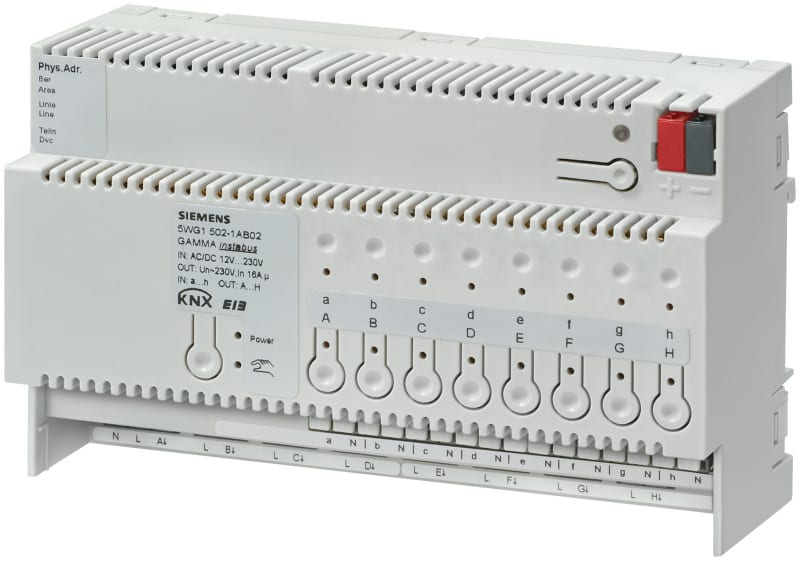 SIEMENS - N 502/02 Kombi-Schaltaktor 8x IN AC/DC 12…230 V 8x OUT AC230V 16A