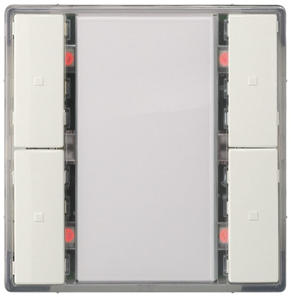 SIEMENS - UP 222/3 Taster 2-fach mit Status-LED neut DELTA i-system titanweiß