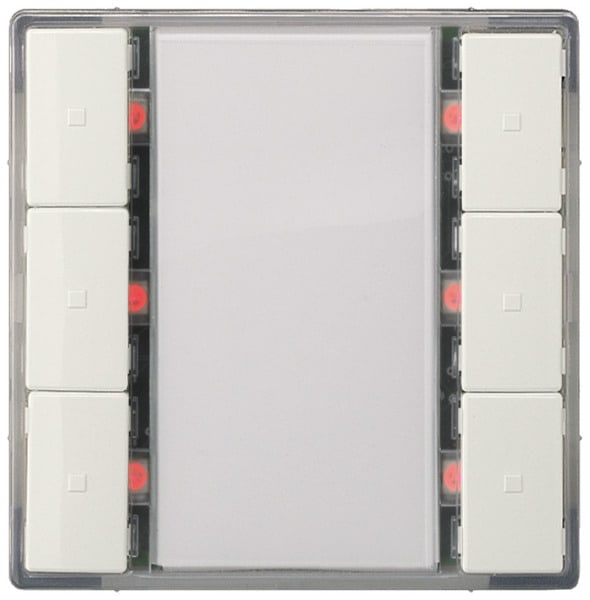 SIEMENS - UP 223/3 Taster 3-fach mit Status-LED neut DELTA i-system titanweiß