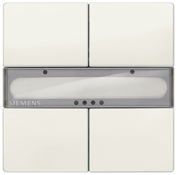 SIEMENS - UP 286/2 Taster 2-fach ohne Status-LED neut DELTA style titanweiß