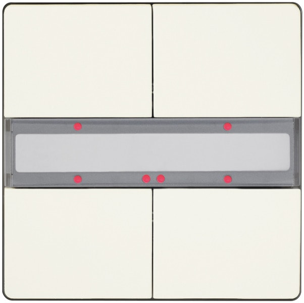 SIEMENS - UP 286/3 Taster 2-fach mit Status-LED neut DELTA style titanweiß