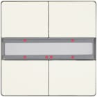 SIEMENS - UP 286/3 Taster 2-fach mit Status-LED neut DELTA style titanweiß
