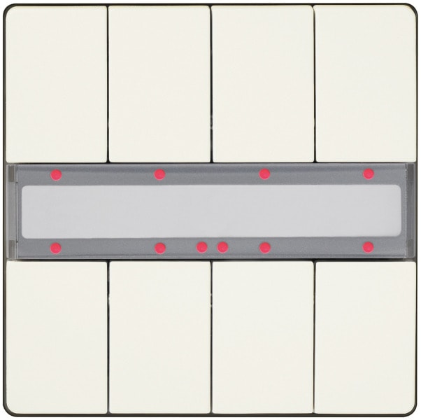 SIEMENS - UP 287/3 Taster 4-fach mit Status-LED neut DELTA style titanweiß