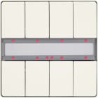 SIEMENS - UP 287/3 Taster 4-fach mit Status-LED neut DELTA style titanweiß