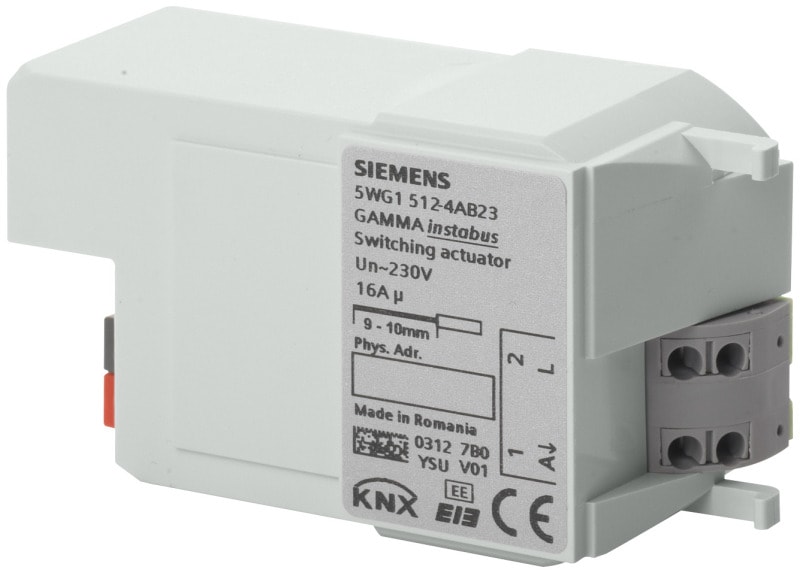 SIEMENS - RL 512/23 KNX Schaltaktor (Relais) 1x 16AX bei AC230V als Einbaugerät