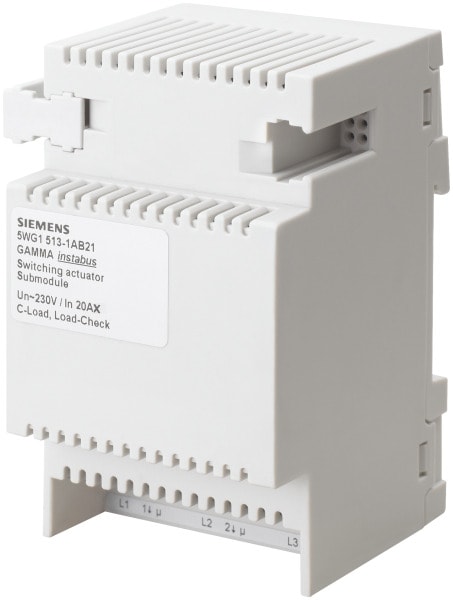 SIEMENS - N 513/21 Schaltaktor-Erweiterung 3x 20AX C-Last Laststrom-Überwachung