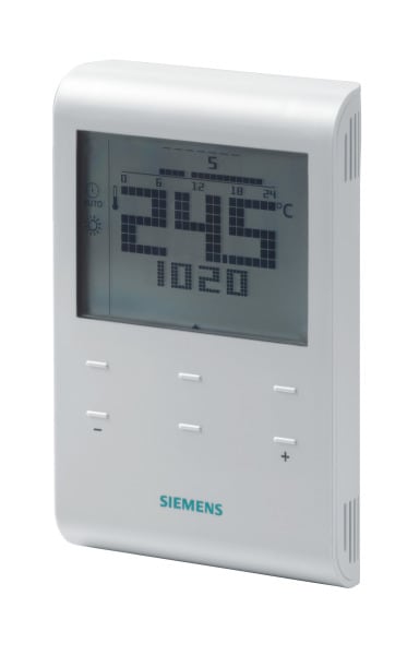 SIEMENS - Raumtemperaturregler LCD W7 5..35°C H 2-P. Batt.3V ext.Eingang Funk