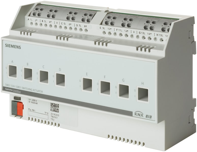 SIEMENS - N 534D51 Schaltaktor 8x AC 230V, 16/20AX, C-Last