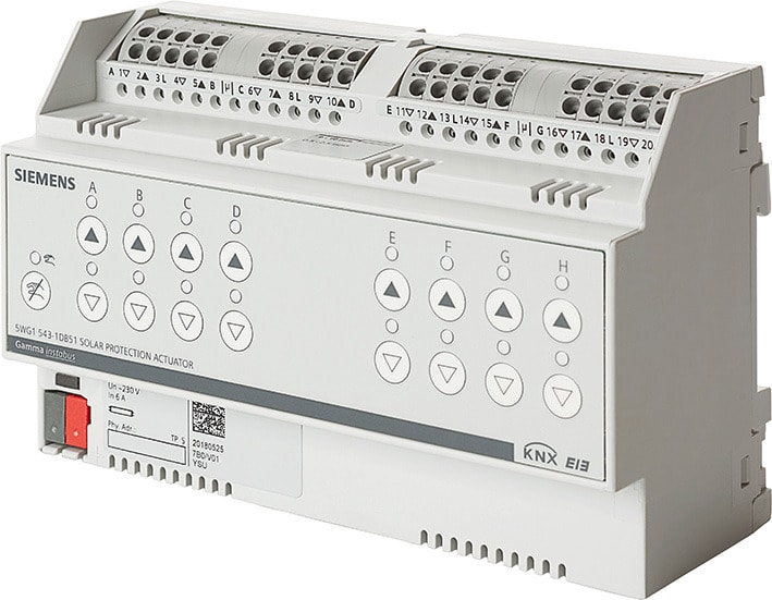 SIEMENS - N 543D51 Sonnenschutzaktor 8 x AC 230 V, 6 A, mit Endlagenerkennung