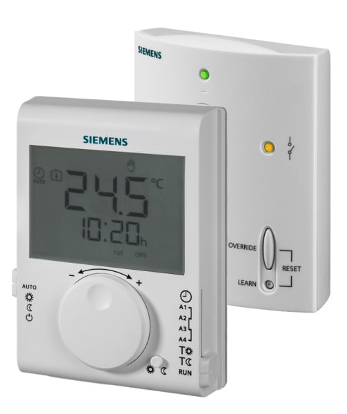 SIEMENS - Raumtemperaturregler LCD 5..30°C T/N 2-Pkt(TPI) Funk m. Empfänger