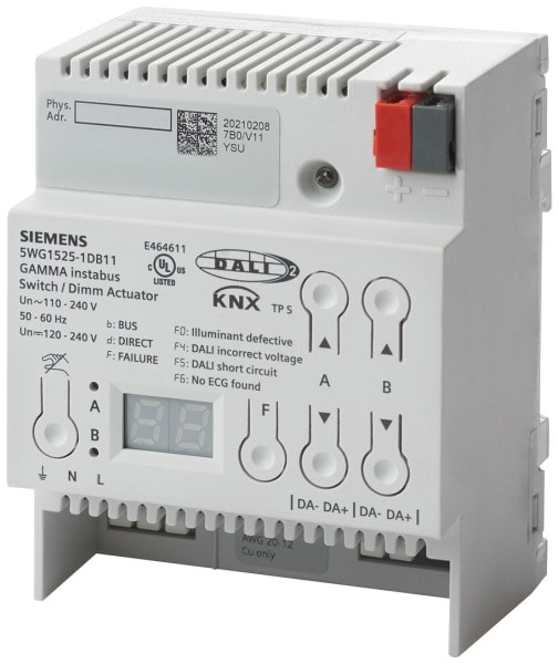 SIEMENS - N 525/11 Schalt-/Dimmaktor, 2xDALI Broadcast