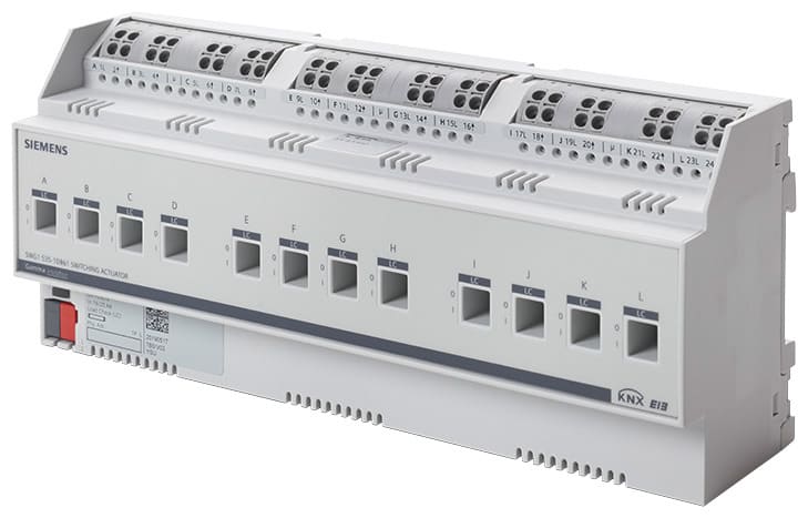 SIEMENS - N 535D61 Schaltaktor 12x AC 230V, 16/20AX, C-Last, Laststromüberwachung