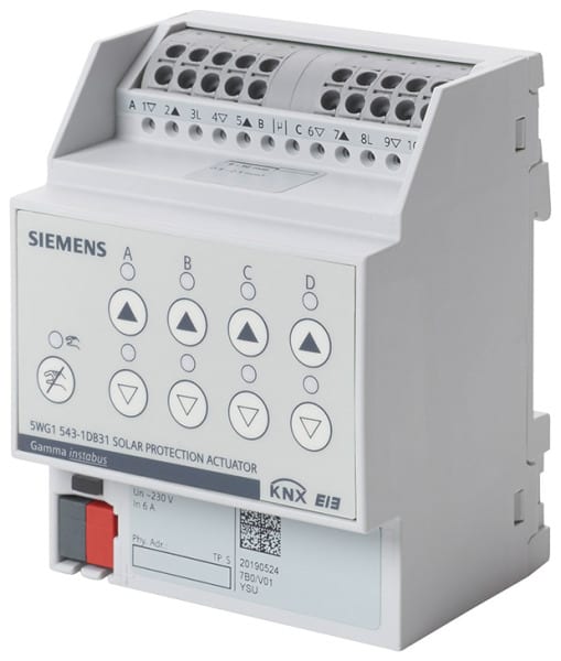 SIEMENS - N 543D31 Sonnenschutzaktor 4 x AC 230 V, 6 A, mit Endlagenerkennung