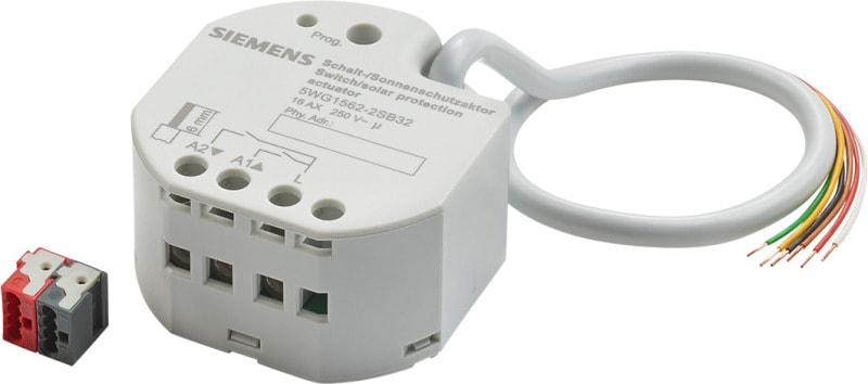 SIEMENS - UP 562S32 Schalt-/Sonnenschutzaktor 2 x AC 230 V, Summe 16 A, 3 x BE