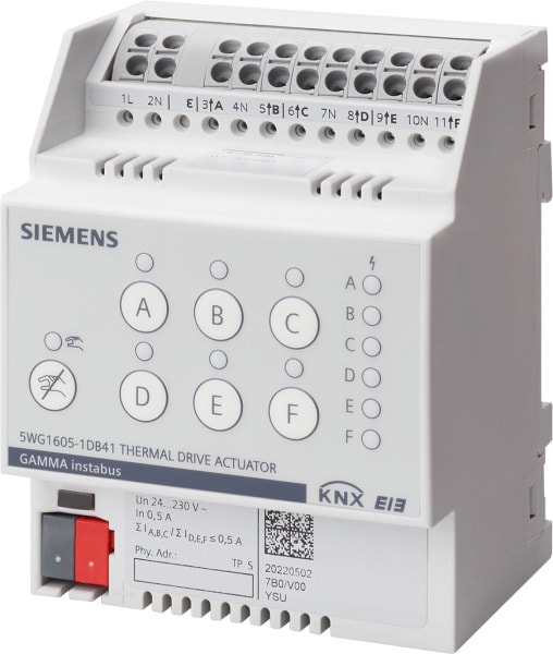 SIEMENS - N 605D41 Thermoantriebaktor, 6 x AC 24-230 V, mit 6 integ. Reglern