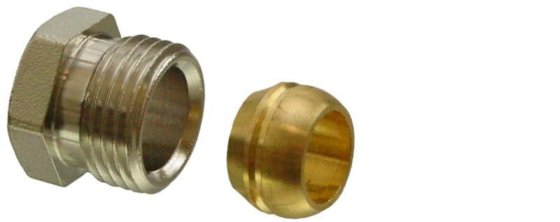 SIEMENS - Klemmringverschraubung 1/2'' Cu 15mm Für Kupfer- oder Weichstahlrohre