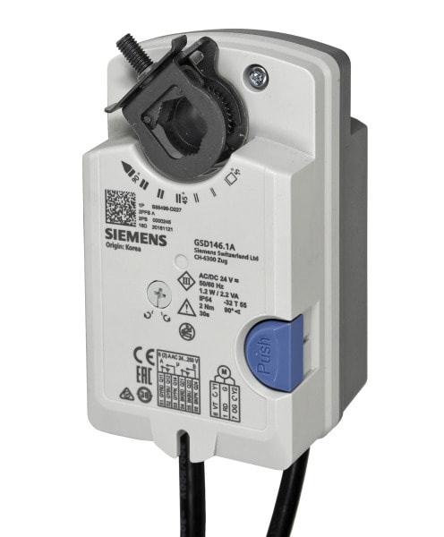 SIEMENS - Drehantrieb 24VAC/24..48VDC 2/3P 2Nm 90° 2 Hilfsschalter