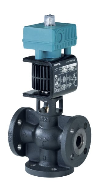 SIEMENS - Magnetventil 3-WEG PN16 DN32 kvs=12 Grauguss geflanscht