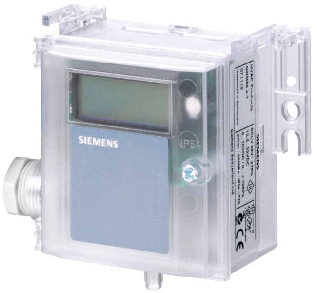 SIEMENS - Druckdifferenzf. 0..1000Pa für Luft mit Display