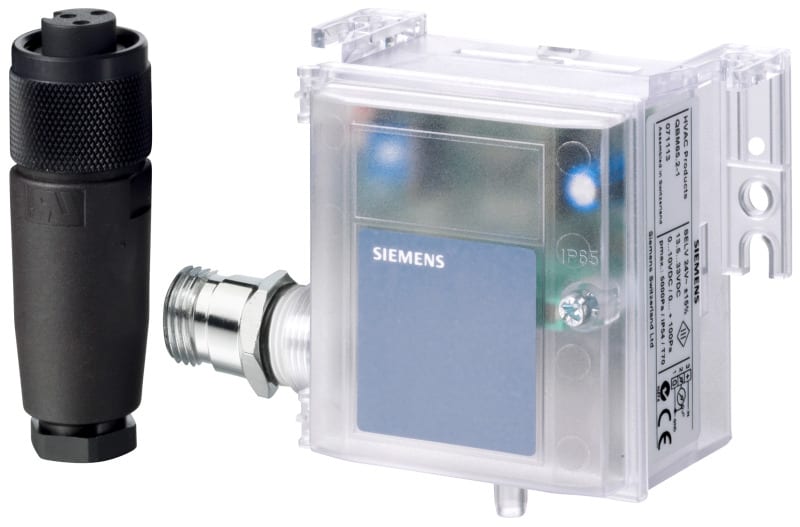 SIEMENS - Druckdifferenzf. 0..100Pa/0..1mbar für Luft mit Zertifikat