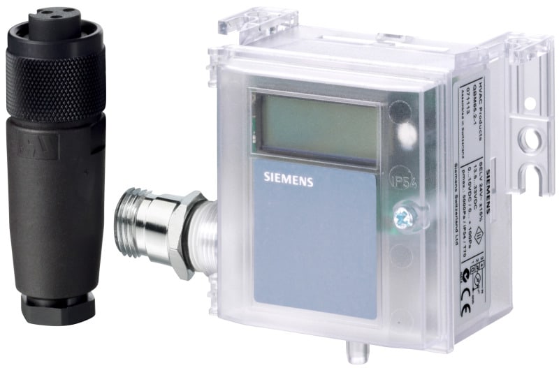 SIEMENS - Druckdifferenzf. 0..100Pa 4-20mA kalibr. mit Zertifikat mit Display