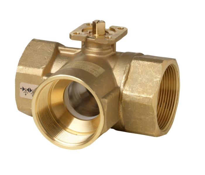 SIEMENS - Dreiwegkugelhahn(L),PN40,DN50,Kvs=37, Innengewinde Rp 2''