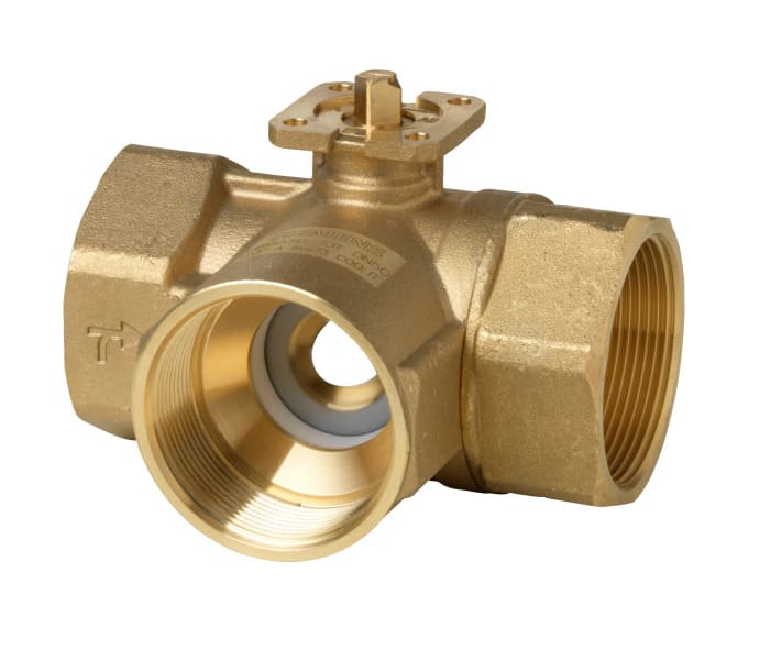 SIEMENS - Dreiwegkugelhahn(T),PN40,DN50,Kvs=73, Innengewinde Rp 2''