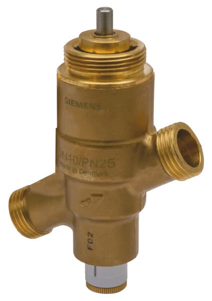 SIEMENS - 2-Pkt.Kombiventil m.dp-Regler,320..1500l/h, PN25,DN20, AG