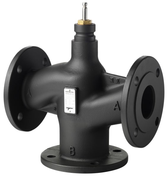 SIEMENS - Dreiwegventil PN25 DN65 kvs=63 Hub=40mm Sphäroguss geflanscht