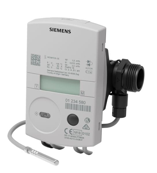 SIEMENS - Ultraschallwärmezähler 2,5m3/h M-Bus Funk, 130mm G1'' PN16 Batt.