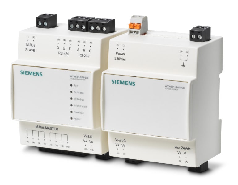 SIEMENS - M-BUS Pegelwandler für bis zu 250 M-Bus Wärmezähler/Reglerauslesung