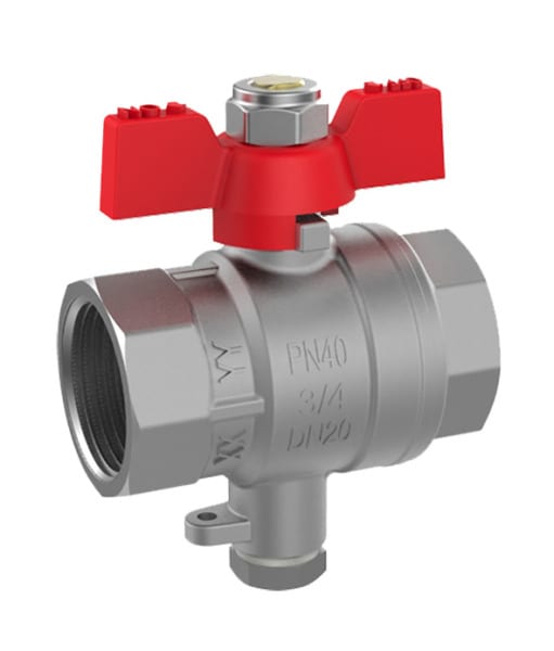 SIEMENS - Kugelhahn Rp 1/2'' mit Fühleraufnahme M10x1, für DS- Fühler, Länge 28mm