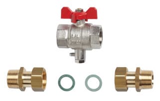 SIEMENS - Zählereinbausatz mit Verschraubungen Rp3/4'' u.Überwurfmutter G3/4''