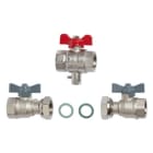 SIEMENS - Zähler- Einbausatz mit Kugelventile Rp1'' mit Überwurfmutter G3/4''
