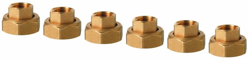 SIEMENS - Messingverschr. für VWG41.20.. 6weg KH, PN16, G1''/Rp1/2'', 6er-Set
