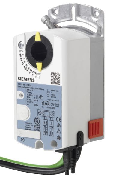 SIEMENS - Kommunikativer VAV Kompaktregler 24VAC 10Nm 90° KNX(S-Mode,PL-Link)