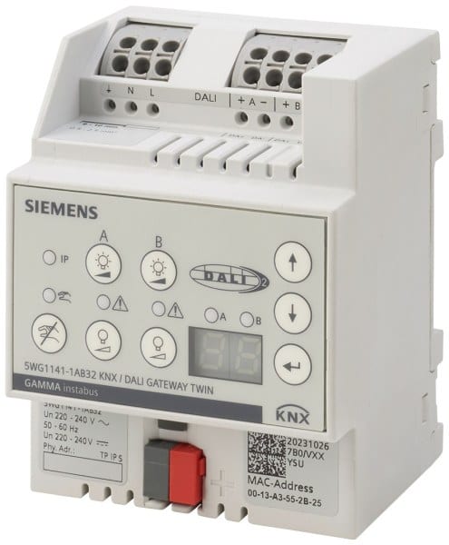 SIEMENS - N 141/32 KNX/DALI Gateway Twin, 2 Linien